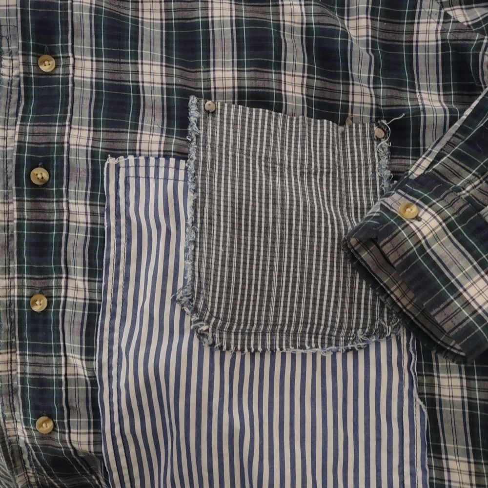 Upcycled Grunge Plaid Shirt - Picture 8 of 11